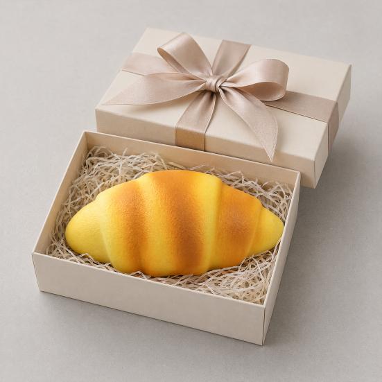 Juguete de Croissant para Aliviar el Estrés, Juguete Sensorial Fidget de Pan Simulado, Juguete de Escritorio para la Relajación del Trabajador de Oficina en Casa