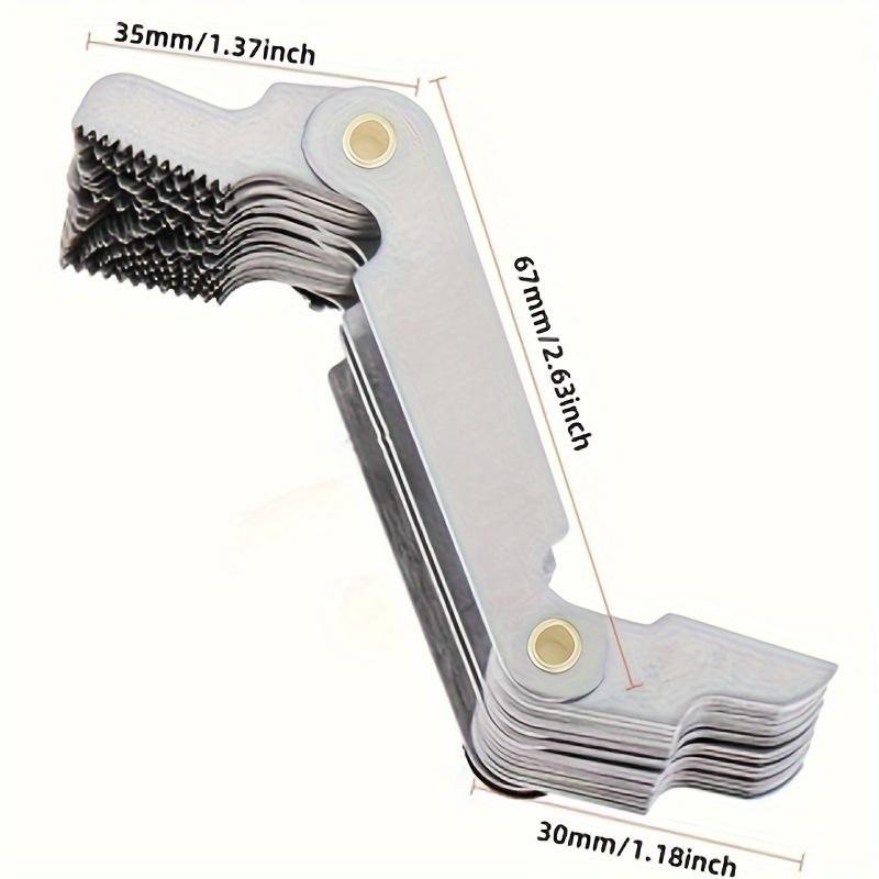 52PCS Stainless Steel Pitch Scale High Precision Measuring Tool Insert Imperial + Metric Inch One Piece Thread Samples