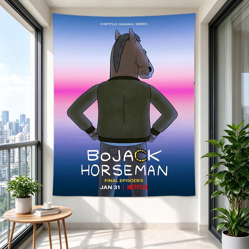 Bojack Horseman Netflix Final Sunset Pink Blue Poster