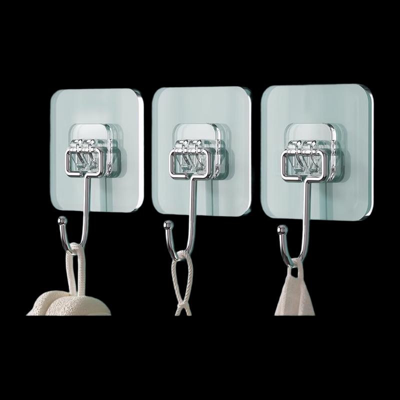 NHZHIW Large Punch-Free Stainless Steel Adhesive Hook