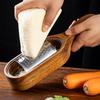Premium Acacia Wood Handle Stainless Steel Cheese Grater - Ideal for  Grating Peeling & Shredding Cheese for Easy Use