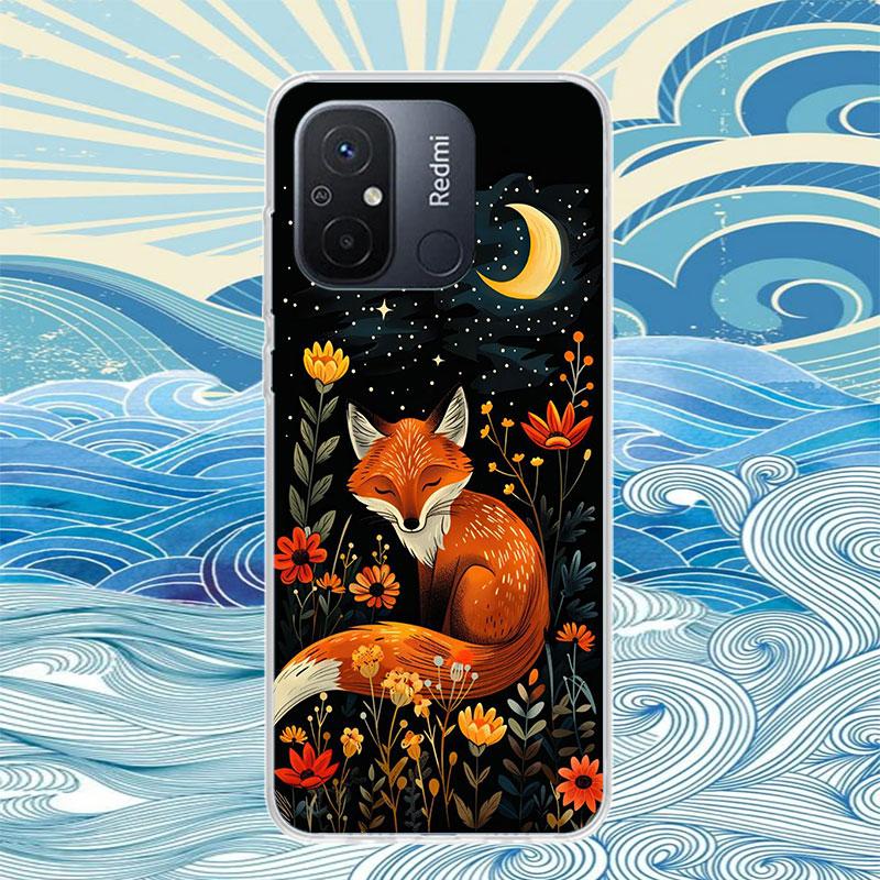 Animal Fox Phone Case For Xiaomi Redmi 13 13C 14C 12 12C 10 10A 10C 9 9A 9C 9T 8 8A 7 7A 6 Pro 6A K70 K60 K40 K20 S2