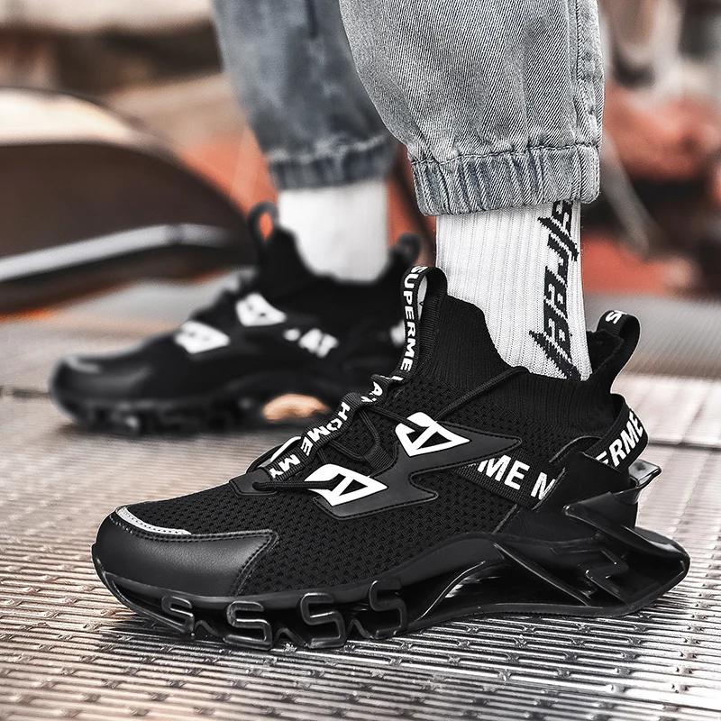 

Luxus Tenis Masculino Высококачественная обувь для мужчин Blade большого размера Flying Woven Casual Breathable Mesh Running Sneakers Бесплатная доставка 46