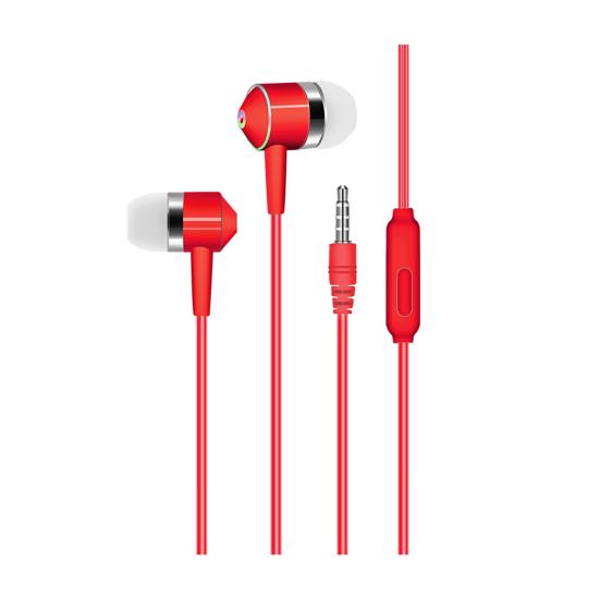 Wired Earphone with Microphone Comfortable Wired Headset Surround Bass Sound In-ear Headphone for Music Call