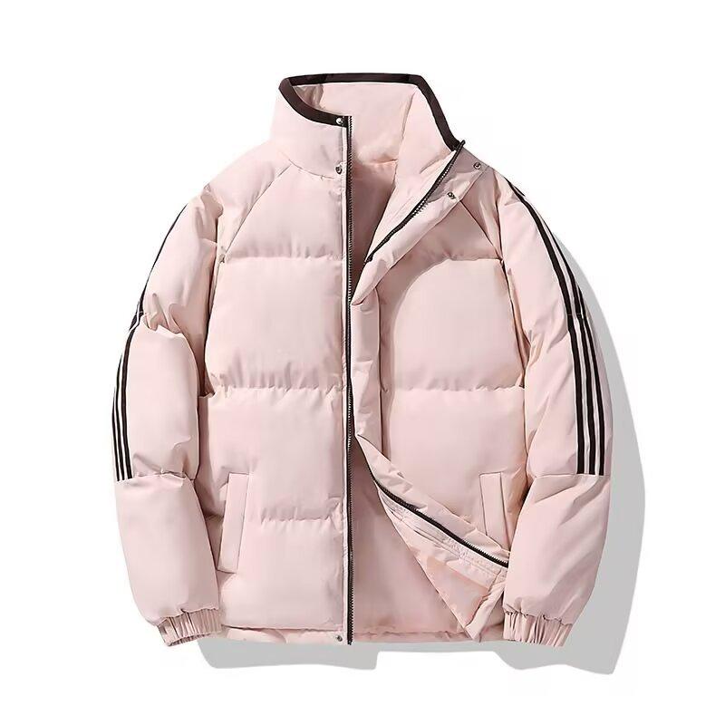 

Three bars couple s thickened stand-up collar cotton-padded clothes for men and women of the same 2025 new autumn and winter cotton-padded clothes M