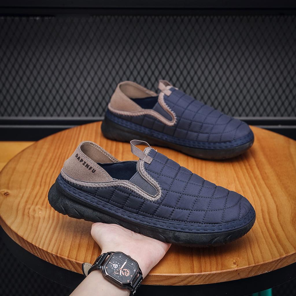 Winter Herren Freizeitschuhe Slipper Lazay Schuhe Outdoor Weichsohlige Bequeme Rutschfeste Low-Top Loafer Schuhe Herren 2 Tragemöglichkeiten