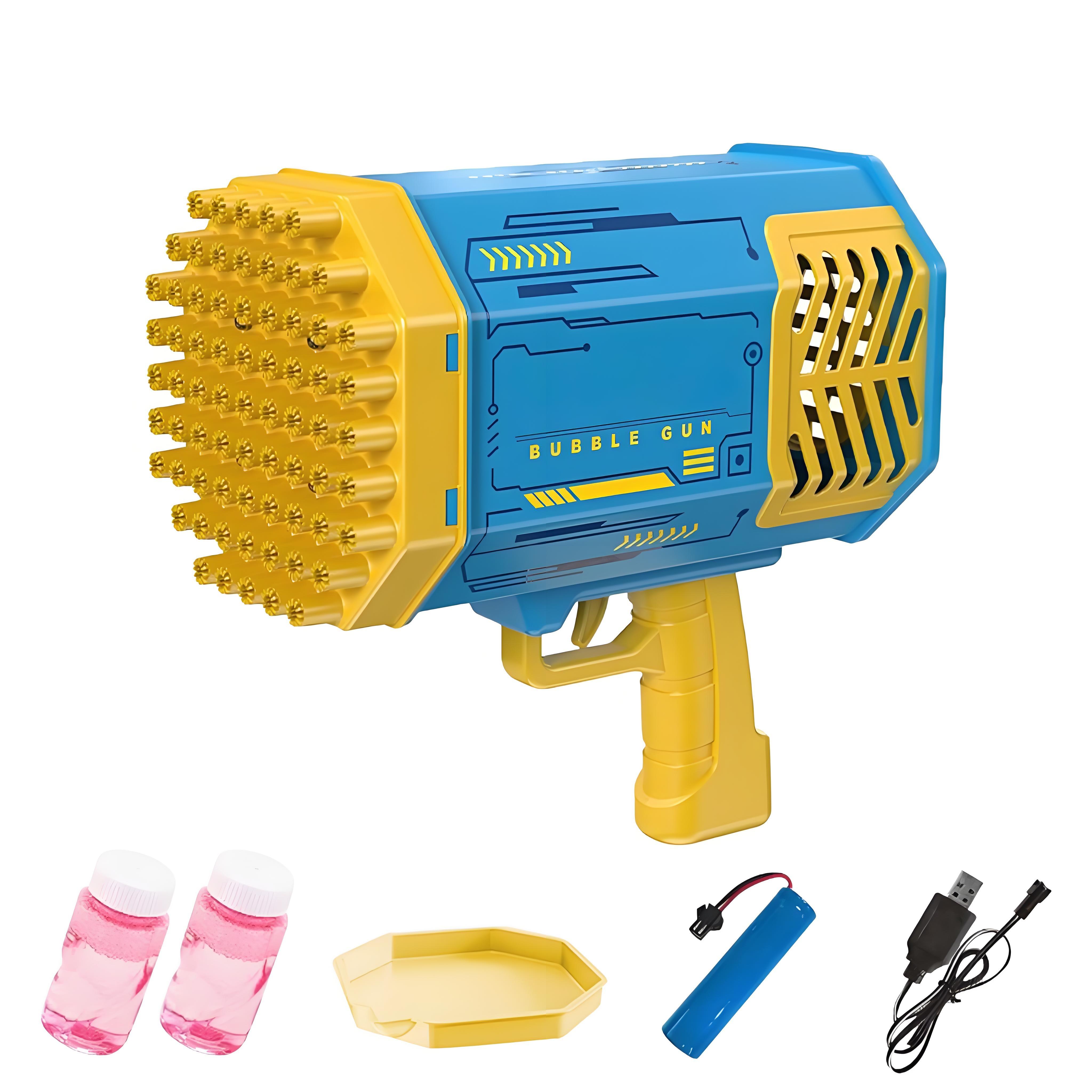 

Automatic Bubble Blaster Gun with LED Lights | Non-Stop Thousands of Bubbles | Outdoor Indoor Fun for Toddlers to Kids синий