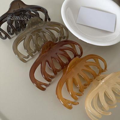 Women Hair Claw Large Size Hair Clip Plastic Gripper Style Back Head Hair Clamp Updos Styling Tool Hair Accessory