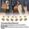 6Pcs Guitar String Tuning Peg Metal Open Tuner Key Machine Head Set Kit for Acoustic Electric
