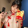 Lucky Money Kitten Goldfish Plush Backpack Red Packet Lucky Money Wallet  Chinese Dragon Year