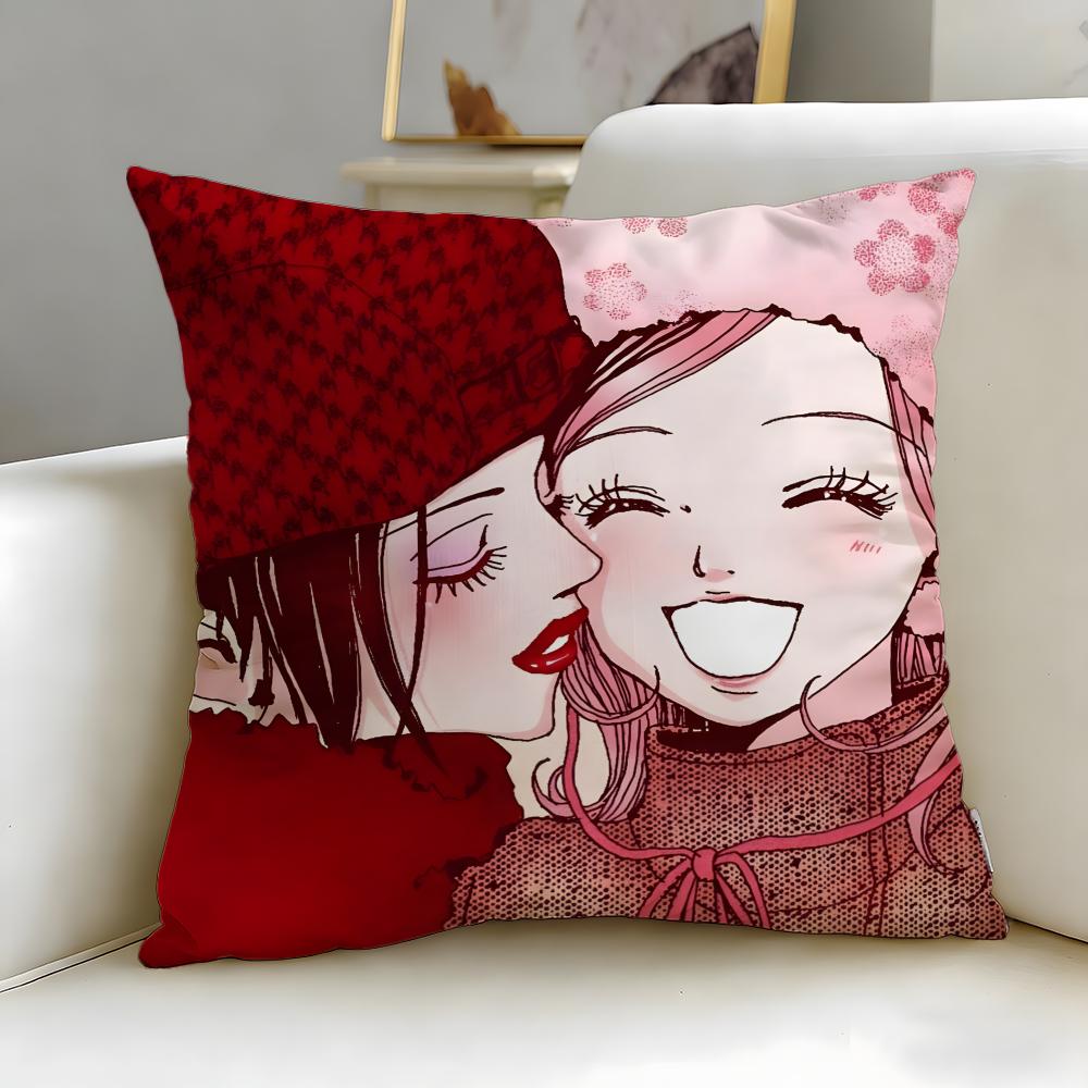 Drama Anime NANA Cushion Cover Soft EasyWash Pillow Case Versatile for Couch Bed Travel and Office