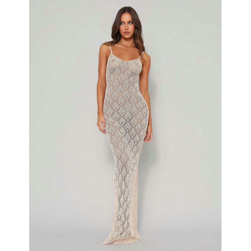 Easiest for Match Export 2023 Fashion Winter New Fashion Sexy Wind Cut Out Slim-Fit Figure Flattering Long Dress Dress Female
