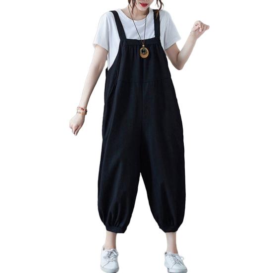 Женский летний комбинезон без рукавов с квадратным воротником — фото 12