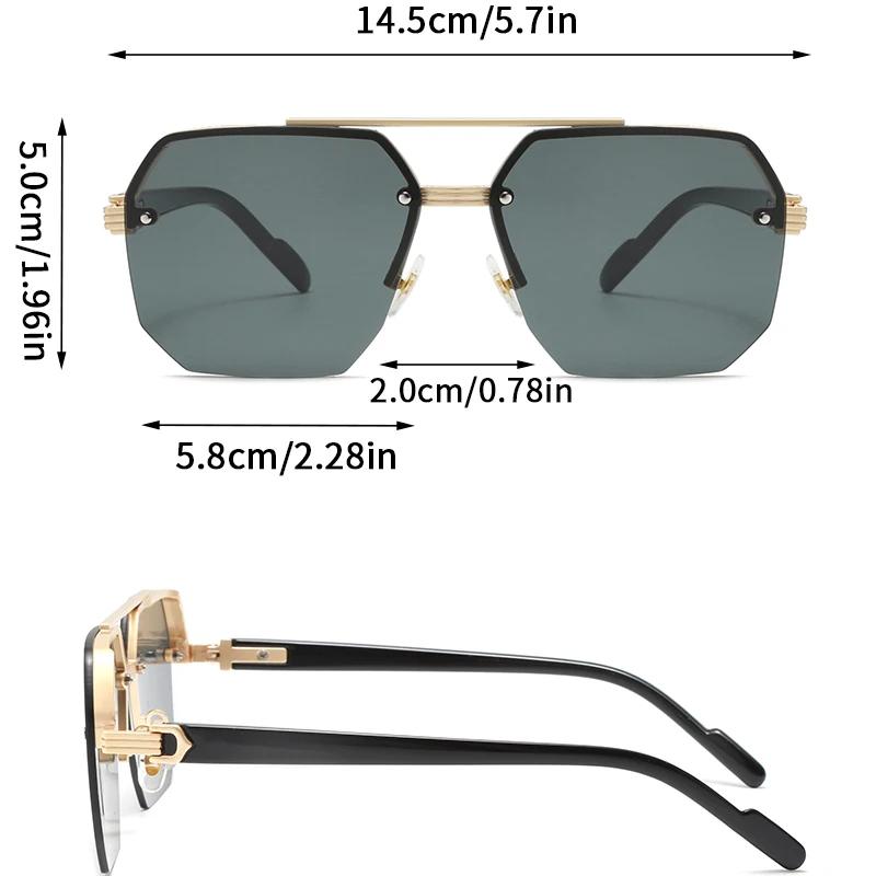 New Rimless Fashion Sunglasses for Women Men Casual Gradient Glasses for Summer Outdoors Beach Party Brand Designer UV400