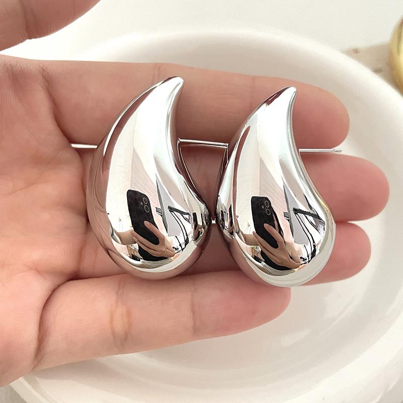 Water Drop Mirror Stud Earrigs for Women Classical Fashionable Teadrop Earrings Female European and American Style Eardrop Jewelry