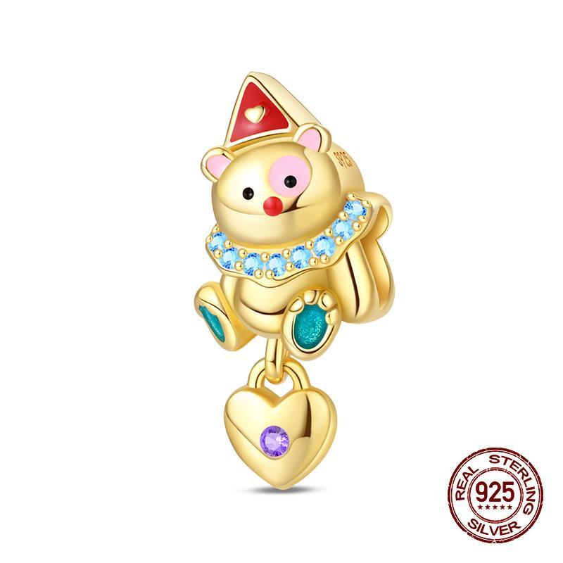 Amusement Park Series Copper Carousel Ferris Wheel Circus Charms Beads Fit 3Mm Original Bracelets Fine Diy Jewelry