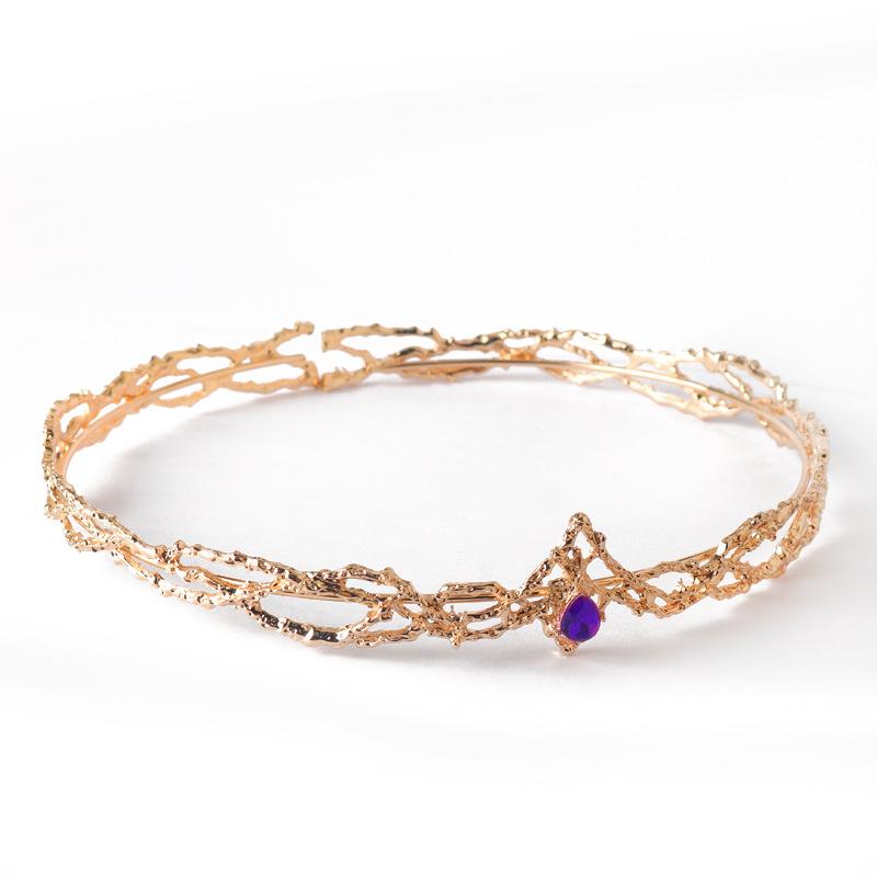 

Новая круглая тиара с короной эльфов, женская повязка на голову с каплей циркона, свадебные аксессуары для волос, подарки, ювелирные изделия, свадебные головные уборы