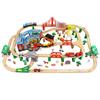 Wooden Track Magnetic Train Toy Wooden Track Scene Accessories Garage Parking Combination Assembled Children's Toys PD53