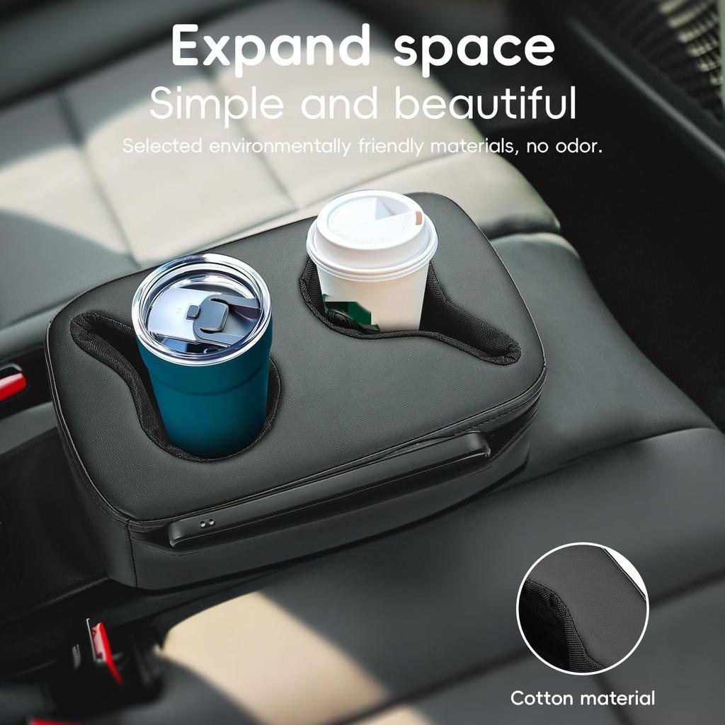 MARCHFA Automotive Cup Holders Tray Car Drink Holder SUV Back Seat Organizer Accessories Couch Cup Holder Tray Pillow Small (Reverse Direction Cup