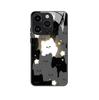 Hot-selling Cartoon Luminous Cat Mobile Phone Case iPhone17 Cute Protective Case Apple 16 All-inclusive Glass Case