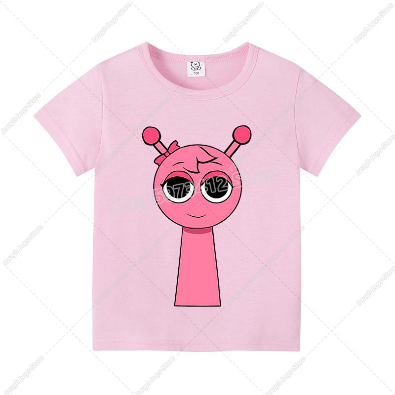 Sprunki T-shirt Boys Girls Tees Cartoon Children Clothes Fashion Casual Anime Printed Cotton Clothing Tops Summer Birthday Gifts