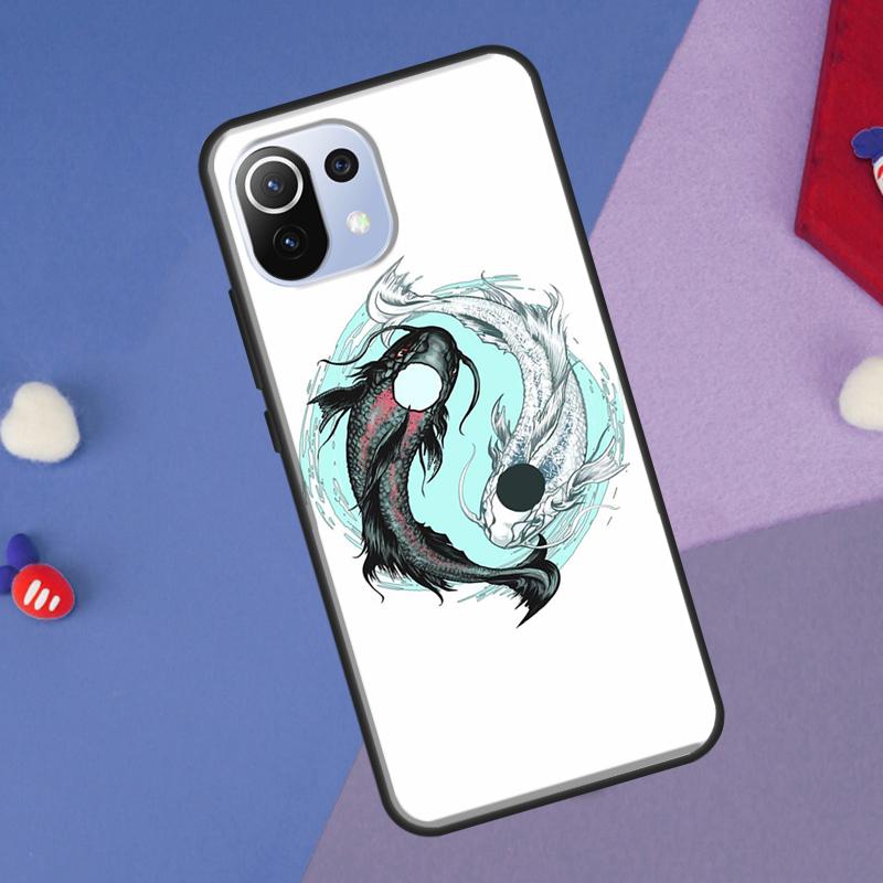 Koi Fish Yin Yang Art Cover For Xiaomi 14 Ultra 13 11T 12T 13T 14T Pro POCO X6 X7 Pro X3 X5 F3 F5 F6 M6 Pro Case