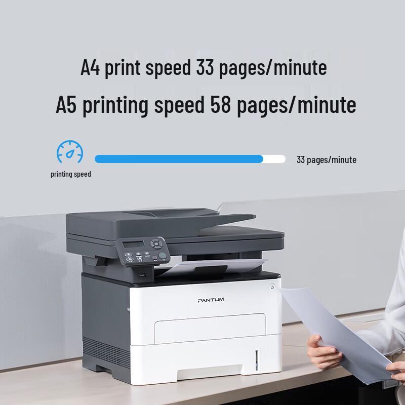 Pantum M7112DN Black & White Laser Multifunction Printer CN plug (adapter included)