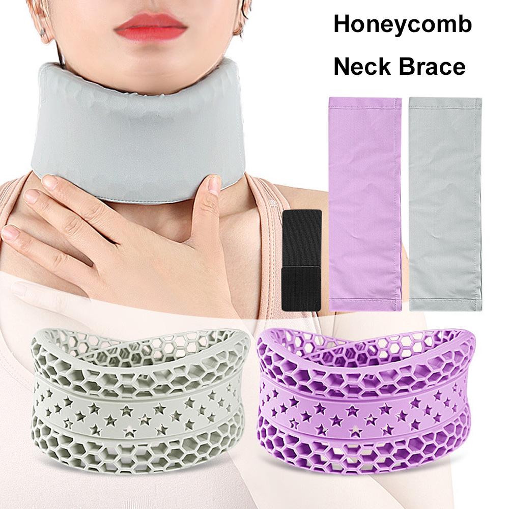 Soft Silicone Neck Support Adjustable Neck Support Cervical Neck Protector for Sleep Relief Neck Pain Breathable Neck Support