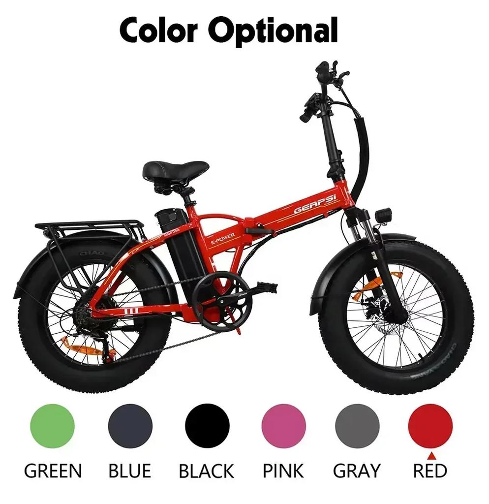 NEU 1000W Aluminium E-Bike 20 Zoll Fat Tire Strand Schnee Klapp Elektrofahrrad 48V 13AH Lithium Batterie Elektrofahrrad