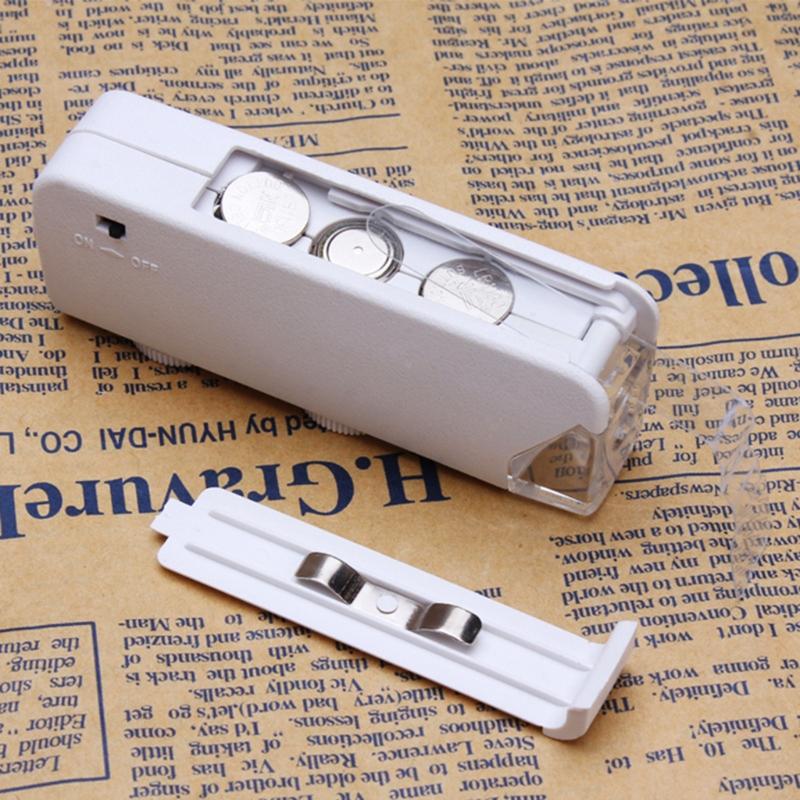 160-200X Adjustment Portable LED Microscope LED Lighted Pocket Microscope Magnifier-M25 Natural Observation Uses