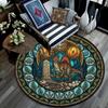 Prehistoric Glass Round Area Rug Under Office Chairs Bedroom Living Room Home Decor