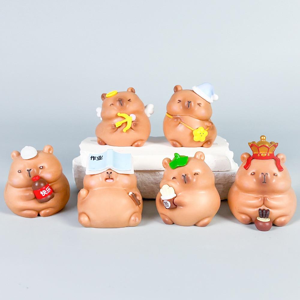 Capybara Cartoon Pvc Action Figures Model Toys Desktop Decoration Gifts Kids