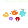 [C]Colorful Heart Flower 12Pcs Silicone Drink Markers for Celebrations and Wine Festivals