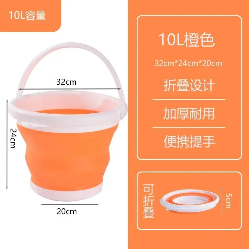 15/5/10L přenosné skládací vědro na vodu s rukojetí pro turistiku, kempování, venkovní rybolov, dropshipping