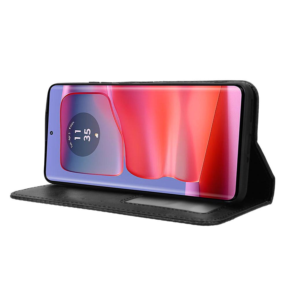 For Motorola Edge 50s Pro 5G/Edge 50 Pro 5G/Edge 50 5G Wallet Case Magnetic Closing Retro PU Leather+TPU Phone Cover