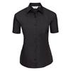 Russell Collection Ladies/Womens Short Sleeve Poly-Cotton Easy Care Poplin Shirt