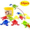 10 Stück Springender Frosch Hüpfspielzeug für Kinder Neuheit Verschiedene Spielzeuge zum Stressabbau für Kinder Geburtstagsgeschenk Partygeschenk