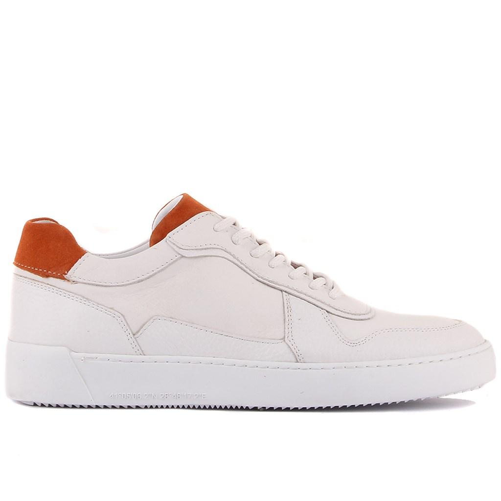 

Sail Lakers - Белая кожа, оранжевые замшевые мужские туфли на шнуровке 40 белый