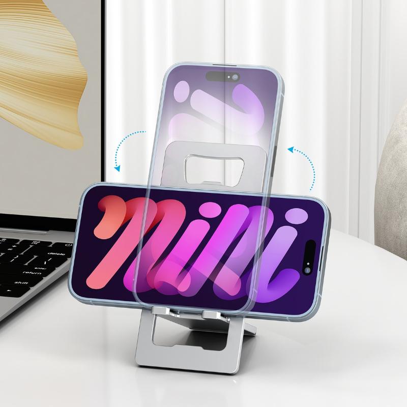 1Pc Card Folding Portable Aluminum Alloy Bracket Mobile Phone Tablet Live Desktop Bracket Gift Mobile Phone Bracket