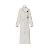 Bronze Coffee Cashmere Merino Wool Double-Sided Mid-Length Coat with Loose Lapel