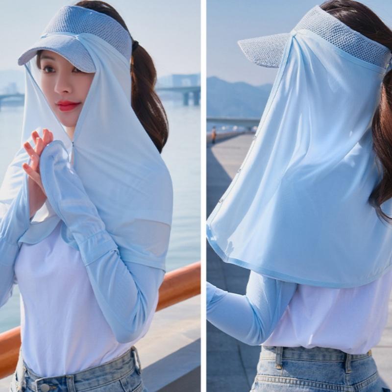 Summer Outdoor Sunshade Hat Curtain, Uv Resistant Sunshade Cloak, Safety Helmet, Baseball Cap, Sunshade Curtain