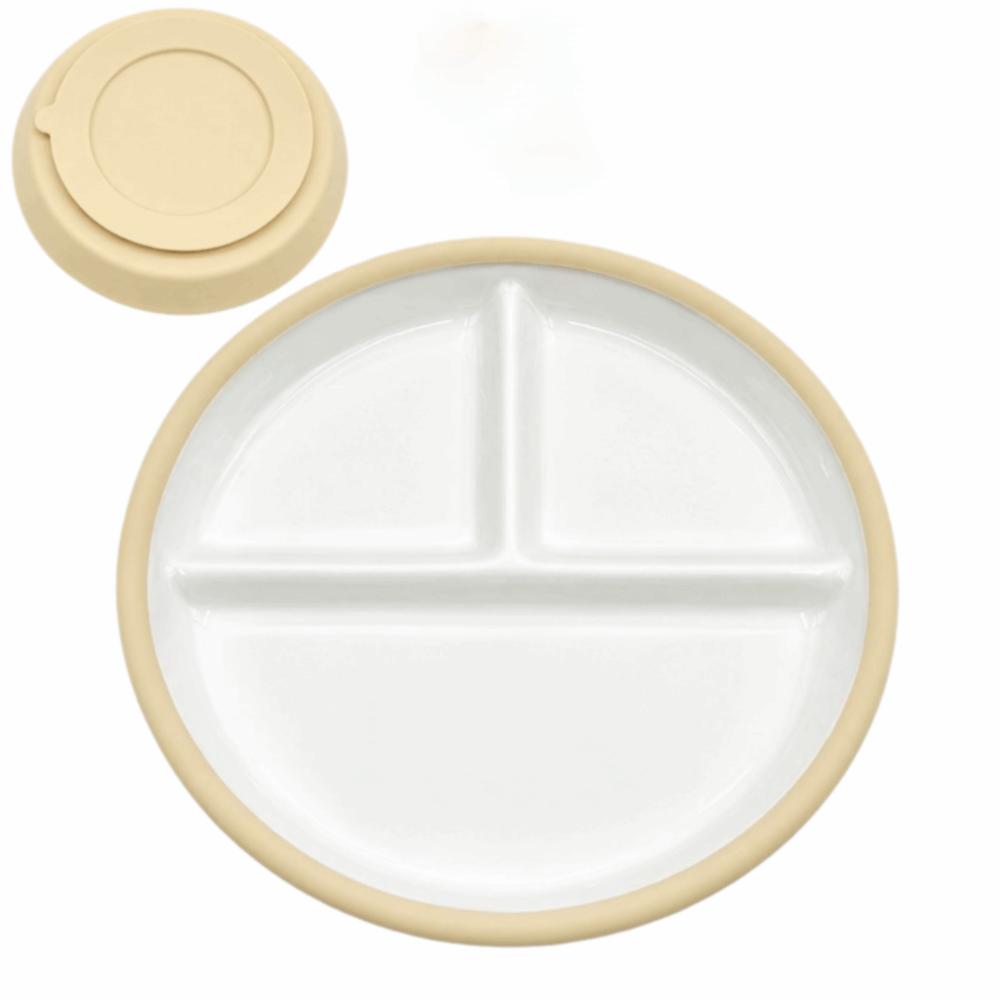 with Silicone Suction Cup Children's Complementary Food Bowl Ceramic Baby Dish Infant Training