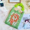 Sommer Damen Niedliche Mini-Tasche Vielseitige Mode Handytasche Cartoon Gestrickte Handtasche Umhängetasche Umhängetasche
