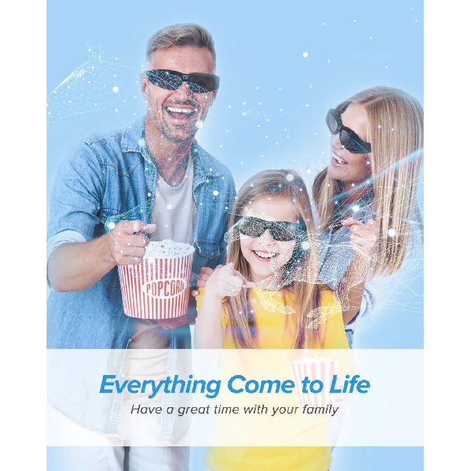 DLP Active Shutter 3D Glasses 96~144Hz For Optoma Acer Home ViewSonic ViewSonic