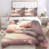 3pcs Fox, Blossom Bedding Set Down Comforter Cover and Pillowcases, Suitable for Guest Room Home Decoration All Seasons(No Insert) S0819071