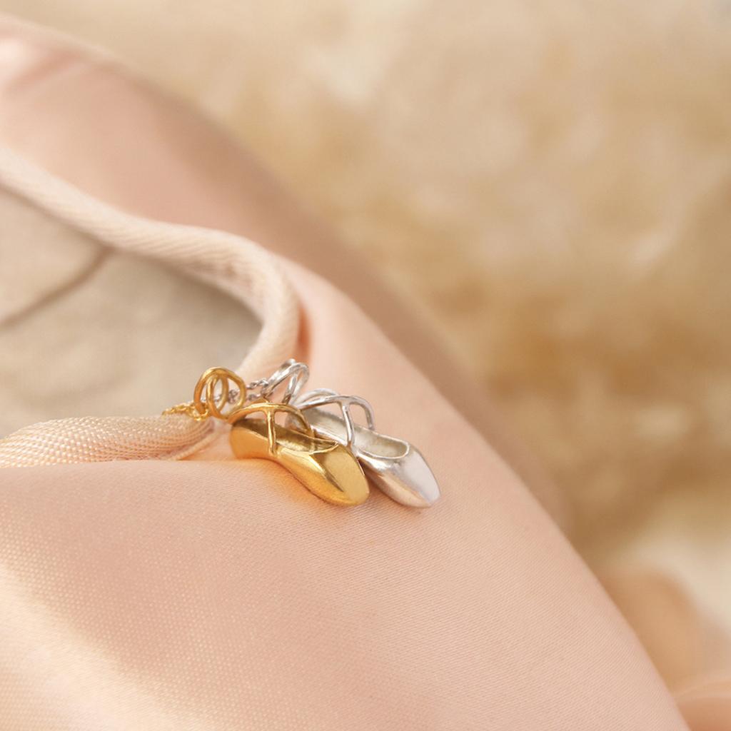 Delicate Ballet Shoe Necklace Charm Necklace Adjustable Chain Necklace Fashionable Neck Jewelry Suitable for Daily Party