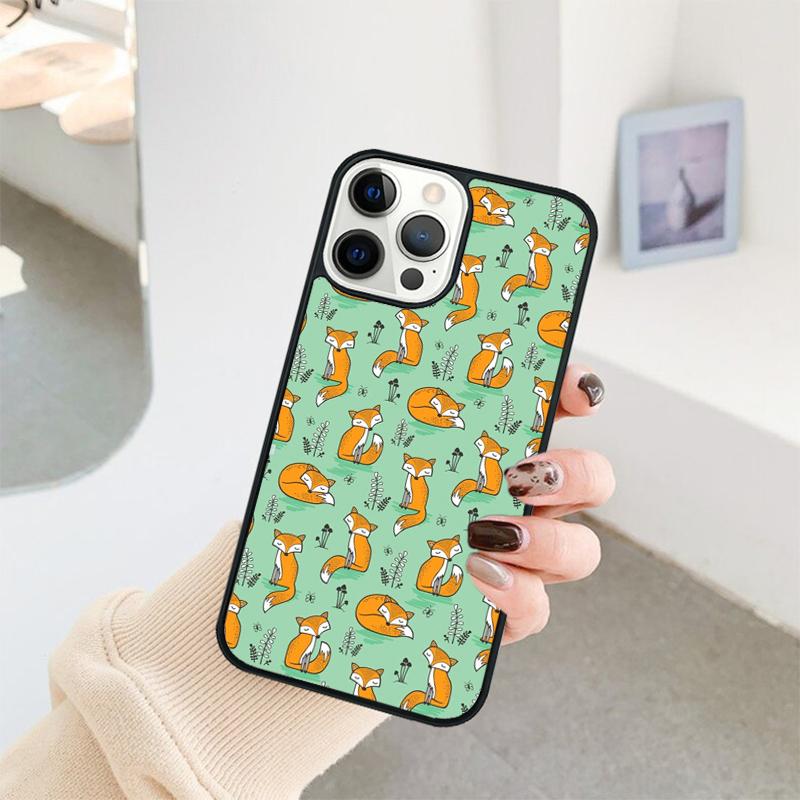 Red Fox Pattern Phone Case For iPhone 17 Air 16 15 14 11 12 13 Pro  MAX Plus coque Cover Shell