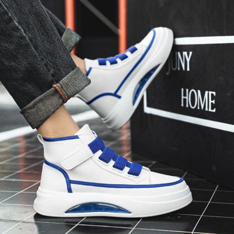 Fashion Luxury High Top Men Shoes Fashion Air Cushion Men Sneakers Platform Leather Casual Shoes Brand designer Men Ankle Boots 2024 New
