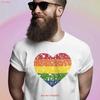 Rainbow Heart T Shirt Gay Pride Gift And Proud Unisexs Ladies Lesbian Lgbtq Vintage Unisex Designer Clothes Slightly