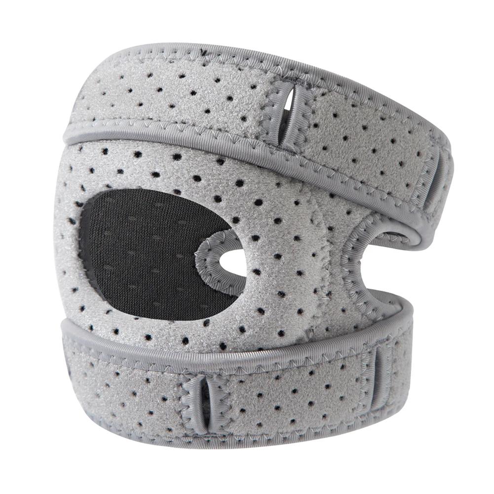 

Patella Knee Brace Support Band Adjustable Knee Compression Sleeve Patella Tendon Knee Strap for Arthritis Joint Ligament Injury M светло-серый